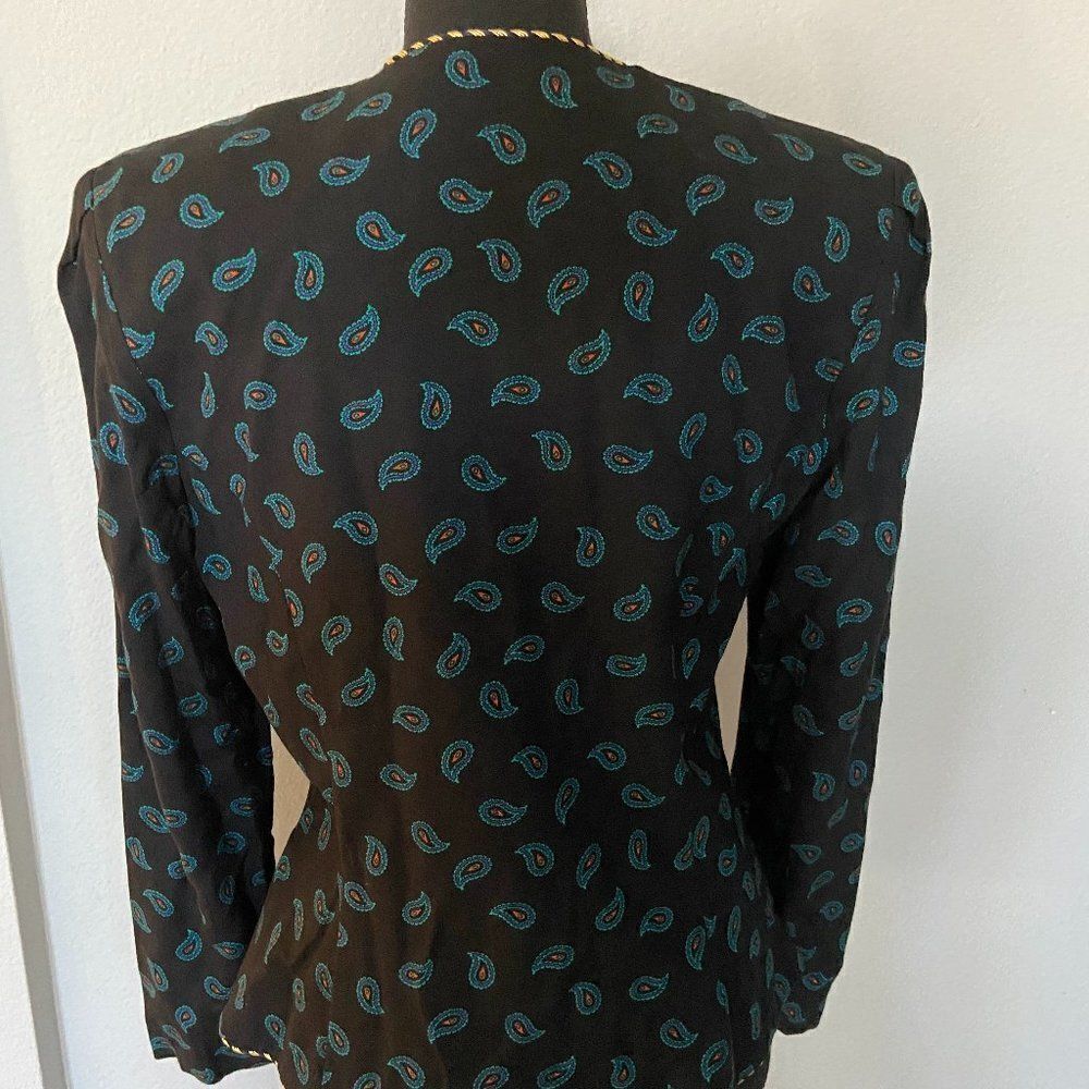 Vintage First Focus Emerald Green Blazer Size 9/10 - Picture 3 of 7